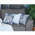17" Beige And Blue Floral Fabric Throw Pillow Cover