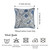 17" Beige And Blue Floral Fabric Throw Pillow Cover
