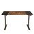 63" Adjustable Brown and Black Standing Desk