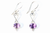 Scroll-work Amethyst Hook Earrings