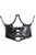 Top Drawer Faux Leather Steel Boned Lace-Up Open Cup Waist Cincher