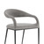 Set of Two Gray And Black Upholstered Polyester Open Back Dining Arm Chairs