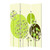 72" Green Canvas Folding Three Panel Screen Room Divider