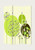 72" Green Canvas Folding Three Panel Screen Room Divider