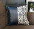 Homeroots Home Decor Navy Blue Divided Faux Leather Throw Pillow, 18x18 Inches