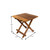 19" Brown Solid  Square Teak Folding Indoor Outdoor End Table