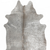 5' X 7' Gray and Silver Genuine Cowhide Hand Knotted Area Rug