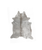 5' X 7' Gray and Silver Genuine Cowhide Hand Knotted Area Rug