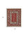 2' X 3' Red Blue And Brown Wool Floral Hand Knotted Distressed Stain Resistant Area Rug With Fringe