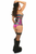 Top Drawer PVC & Black Fishnet Steel Boned Over Bust Corset