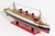12" Black and Red Solid Wood Hand Painted RMS Queen Mary Large Model Boat