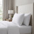 Set of Two White Linen King Pillowcases