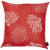 Homeroots Home Decor Red And Silver Coral Reef Decorative Throw Pillow, 18x18 Inches