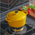 RJ Legend 1.4 Liter Mustard Yellow Cast Iron Pot, Enameled Pot with Handles