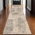 10' Gray And Sand Abstract Runner Rug