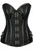 Top Drawer Brocade & Faux Leather Steel Boned Corset