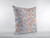 18" Orange Lavender Tropics Zippered Suede Throw Pillow