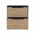 19" Black Wood Two Drawer Nightstand