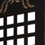 84" Brown Wood Folding Four Panel Screen Room Divider