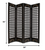84" Brown Wood Folding Four Panel Screen Room Divider