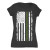 Women's Cotton Tee Vintage Green Line Black
