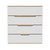 32" White and Natural Four Drawer Dresser