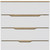 32" White and Natural Four Drawer Dresser