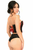 Lavish Faux Leather with Red Lacing Lace-Up Bustier