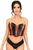 Lavish Faux Leather with Red Lacing Lace-Up Bustier