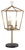 30" Black Iron Three Light Bedside Table Lamp
