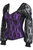 Top Drawer Purple with Black Lace Steel Boned Long Sleeve Corset