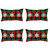 Homeroots Home Decor Set of 4 Christmas Snowflake Trio Plaid Lumbar Throw Pillows, 12 x 20 Inches, Set of 4