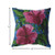 16” Pink Blue Hibiscus Zippered Suede Throw Pillow