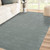 8' X 10' Gray Wool Hand Woven Area Rug