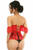 Lavish Sheer Lace Underbust Underwire Corset with Ruffle Sleeve