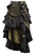 Gold/Black Brocade Adjustable High Low Bustle Skirt