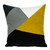 Homeroots Home Decor 20 X 20 Inches Black Grey and Mustard Geometric Zippered 100% Cotton Throw Pillow