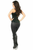 Top Drawer Steel boned Velvet Underbust Corset with Buckling