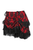 Red/Black Lace Ruched Bustle Skirt