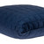 20" Navy Blue Cotton Blend Throw Pillow