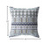 18” Navy White Strips Zippered Suede Throw Pillow