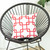Red and White Geometric Squares Decorative Throw Pillow Cover - 4512839614229