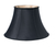 Black Shantung Silk Oval Lamp Shade