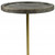 20" Black And Brown Solid Wood And Marble Round End Table