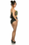Lavish Holo & Fishnet Lace-Up Short Bustier Top