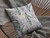 18” Blue Purple Tropical Leaf Zippered Suede Throw Pillow