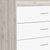 32" White and Gray Three Drawer Dresser