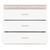 32" White and Gray Three Drawer Dresser