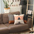 Homeroots Home Decor Orange And Ivory Geometric Striped Throw Pillow, 18x18 Inches