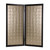 1" X 59" X 67" Gold Wood &amp;amp; Fabric Screen